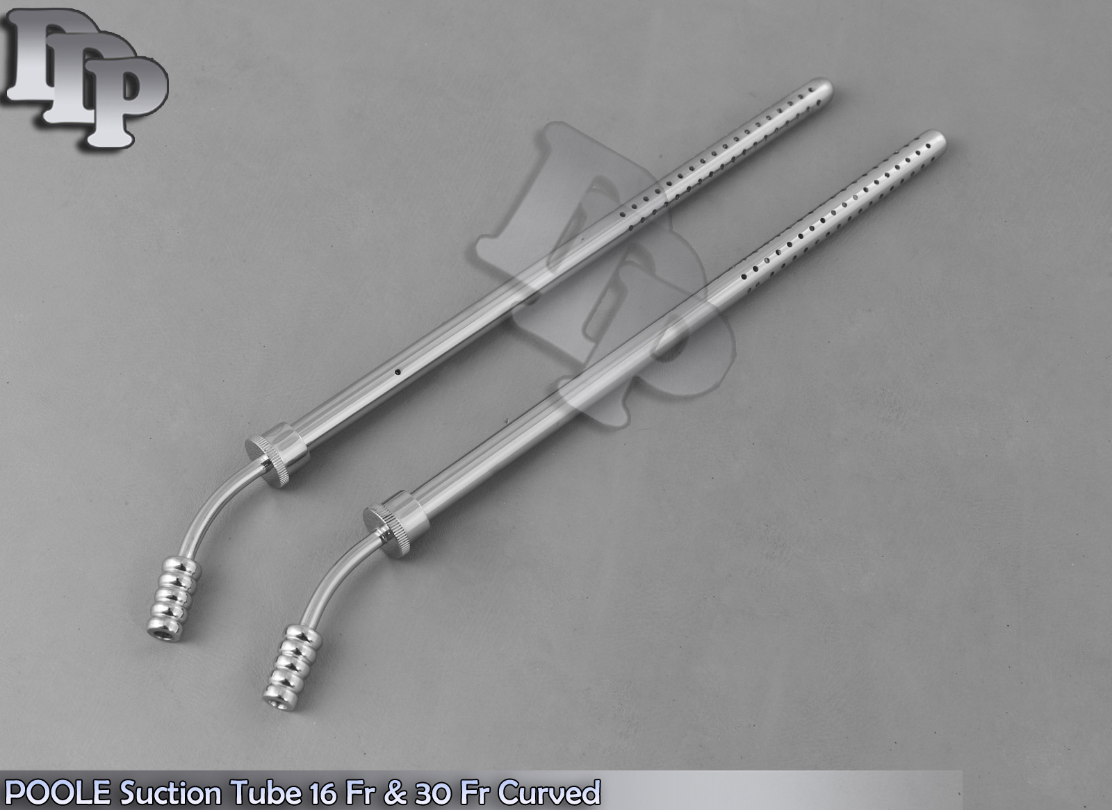 2 POOLE Suction Tube 16 Fr & 30 Fr Curved Surgical Instruments