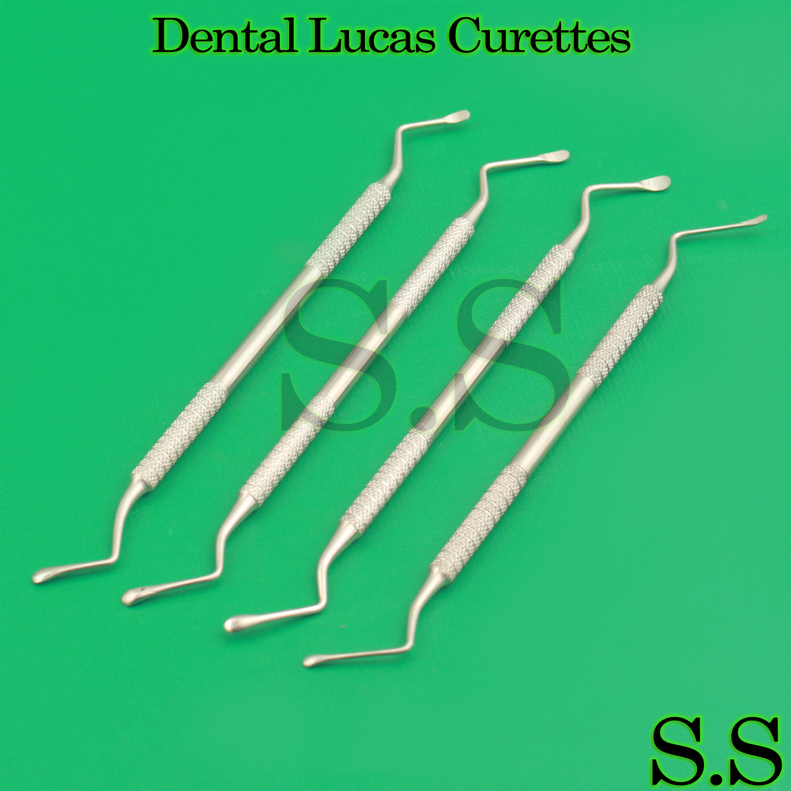4 Pcs Dental Surgical Lucas Curettes 85, 86, 87, 88 Pro Instruments