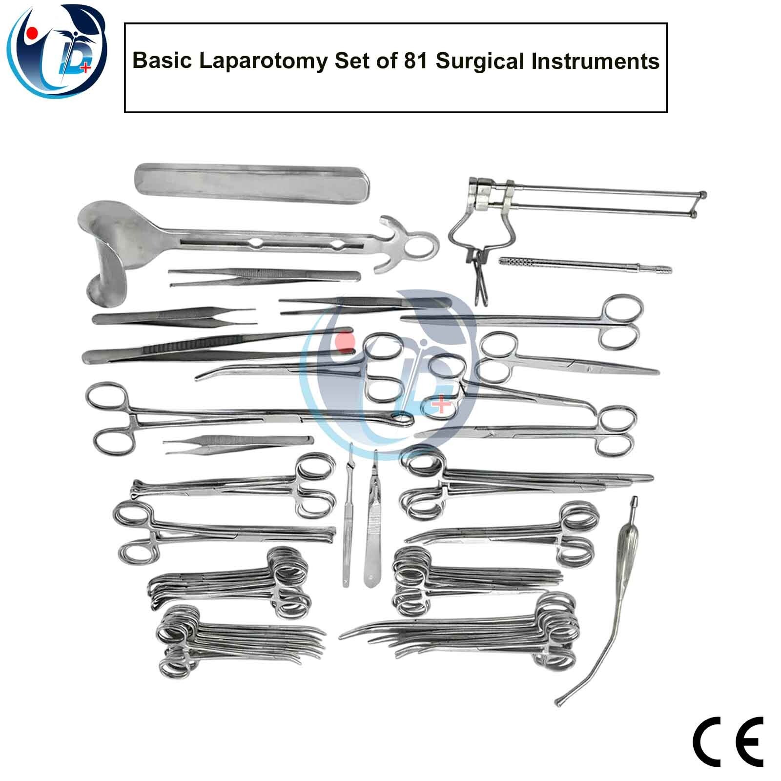 Basic Laparotomy Set of 81 Pcs Surgical Instruments