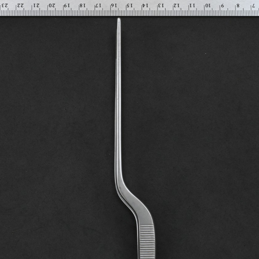 Aesculap BD883R Gruenwald Bayonet Forceps Serrated 7 7/8 in