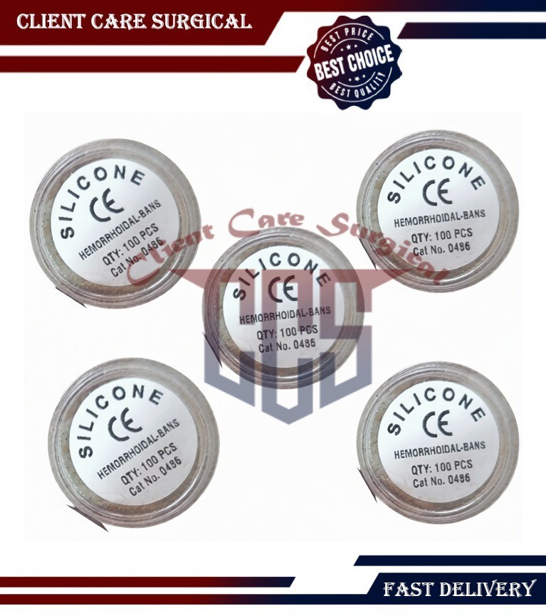 X5 Silicone Hemorrhoid Bands for Rubber Band Ligation Veterinary Instruments
