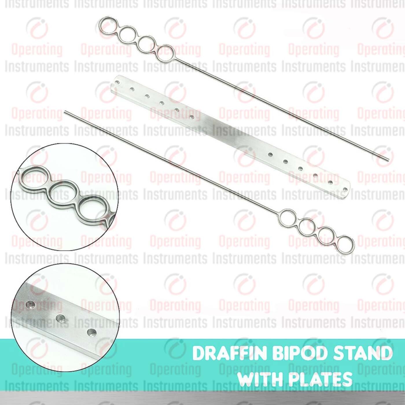 TONSILLECTOMY DRAFFIN BIPOD STANDS WITH PLATE Chest Support 3Pcs Set
