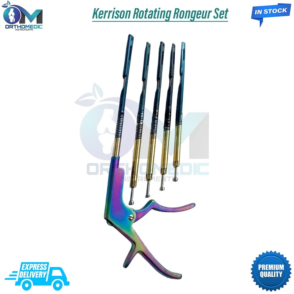 Interlaminar Kerrison Rotating Rongeur Set Spine Surgery Orthopedic Instruments