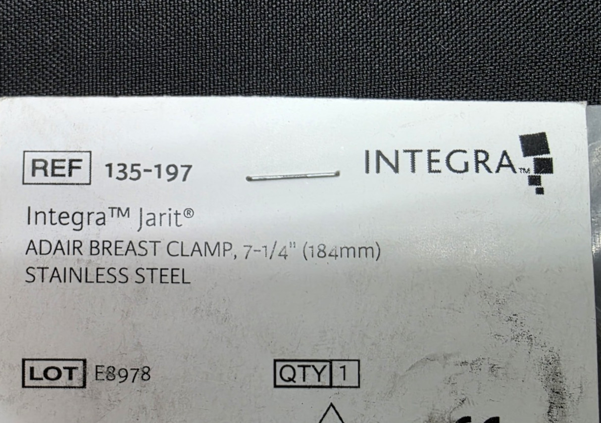 Jarit Integra 135-197 Adair Breast Clamp 7-1/4 Stainless