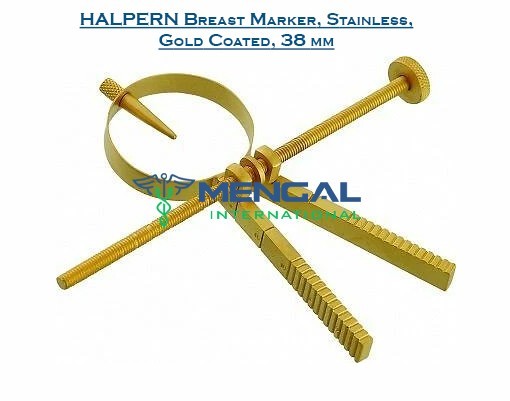 HALPERN Breast Marker 38 mm, Stainless, Gold Coated, plastic surgery instruments