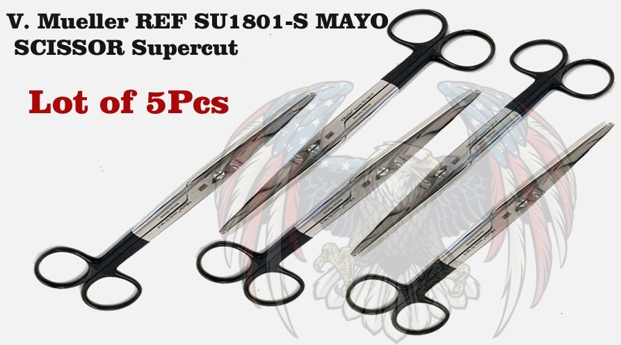 V. Mueller REF SU1801-S MAYO SCISSOR Supercut SET OF 5 Dissecting Straight