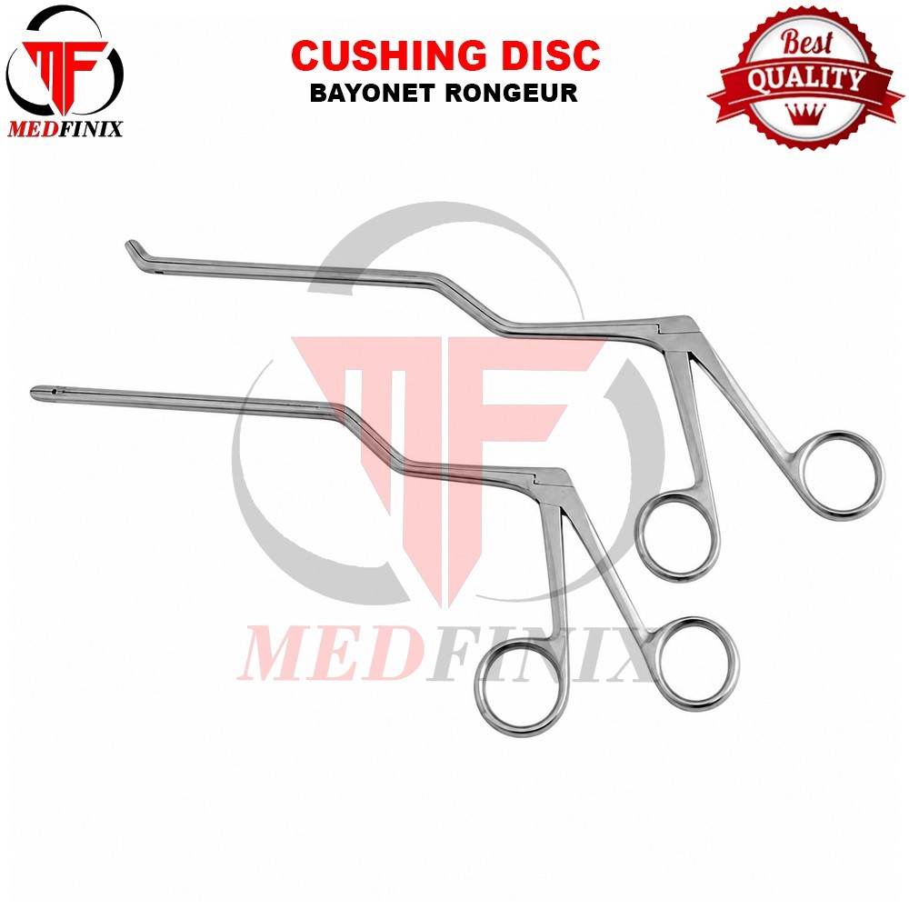 Cushing Disc Rongeur Bayonet Forceps Straight and Up 2,4 mm 6 PCs Set