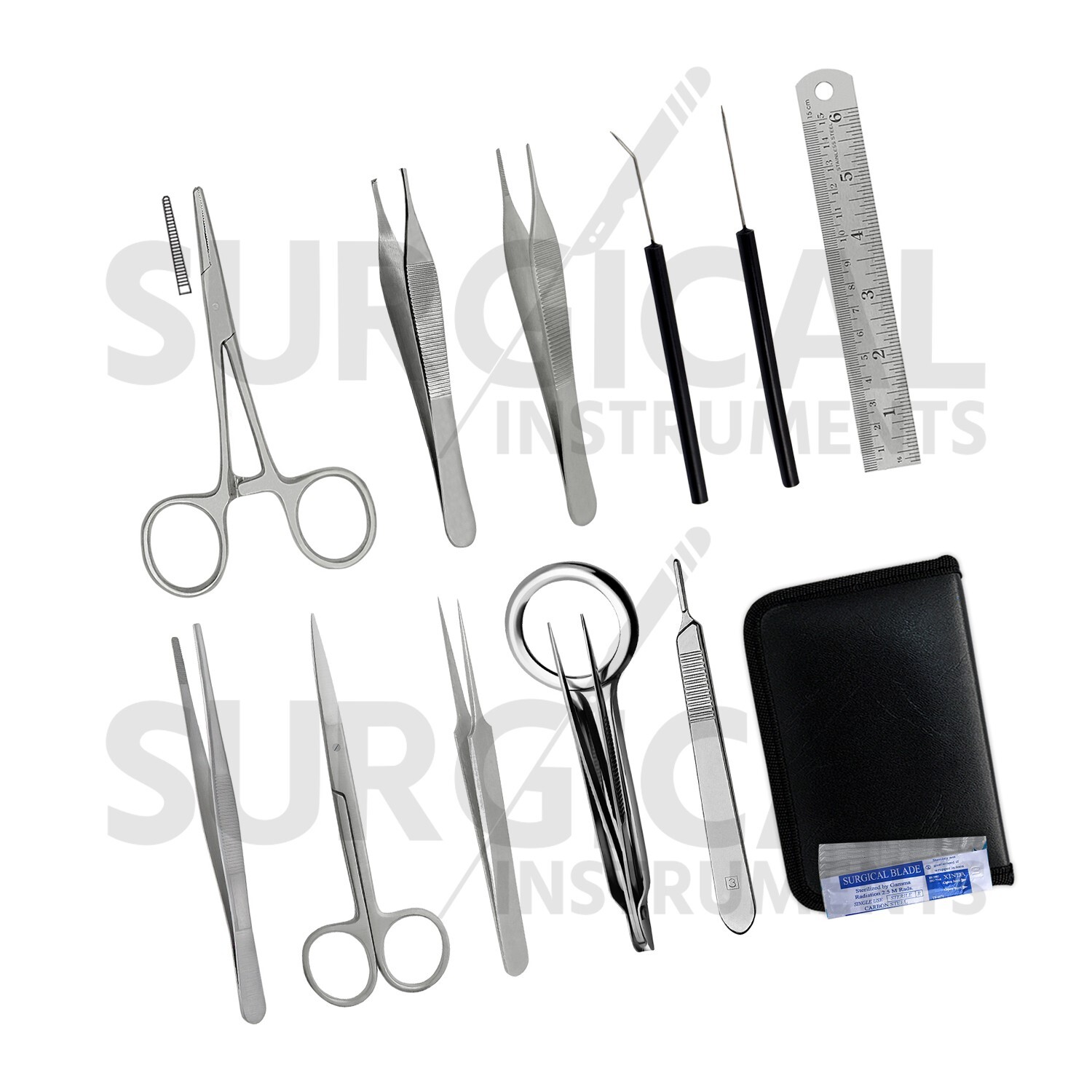 13 Pcs Birds Dissection Set Stainless Steel Surgical Veterinary Instruments Kit
