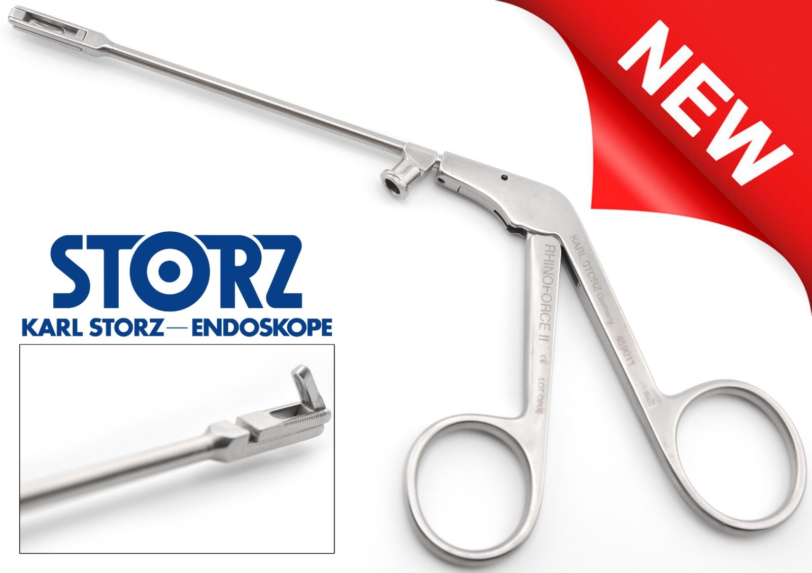 KARL STORZ 459011 RhinoforceII Stammberger Antrum Punch Right Side 7x2mm Bite 5″