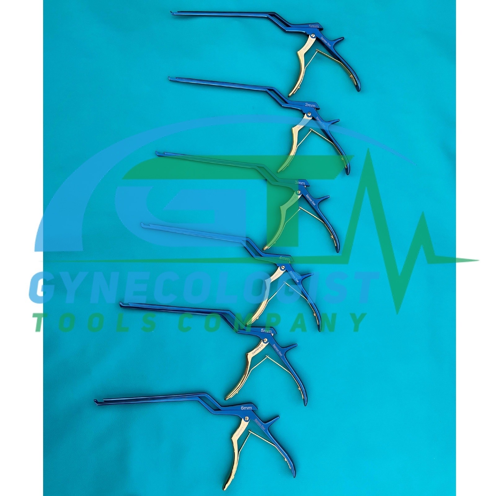 Kerrison Bayonet Bone Spine Rongeur, German Orthopedic Instruments Set of 6 PCs
