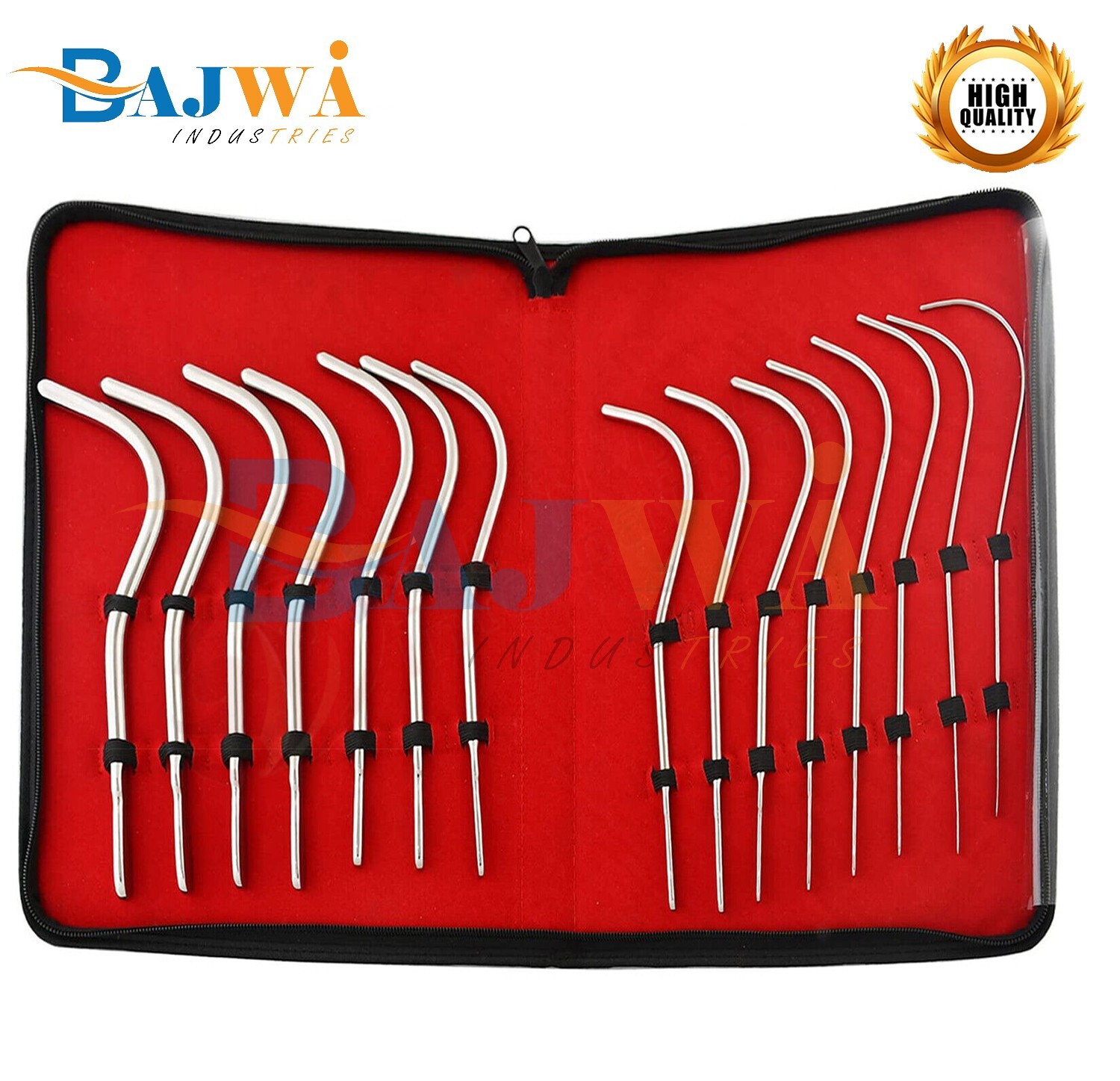 Guyon Urinary Instruments Kit Of 15 Pieces Urethral Bougies Gynecology