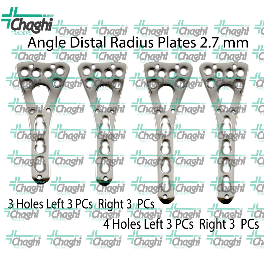 Orthopedic 2.7mm Angle Distal Radius Plates Left & Right 12 plates Screw 80 PCs