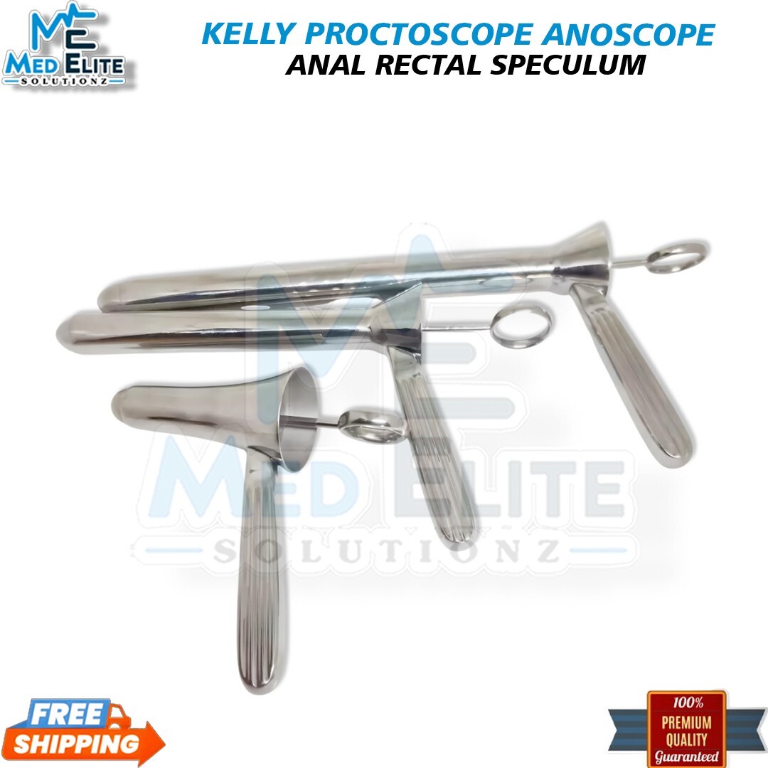 Kelly Proctoscope Anoscope Anal Rectal Speculum 3PCS Orthopedic Surgical Set