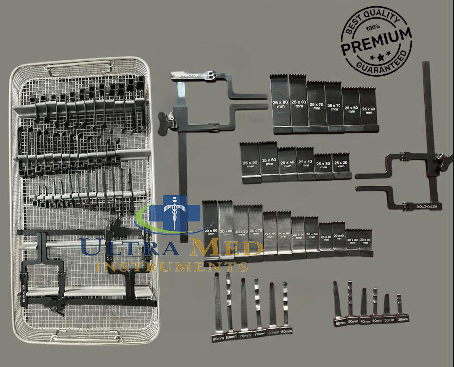 McCulloch Lumbar Retractor Set Surgical Instruments With Sterilization Box