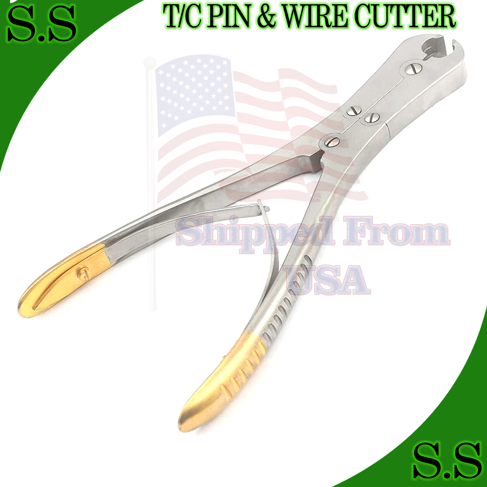 T/C New PIN & WIRE Cutter Double Action Tungsten Carbide L-Cutter 7″