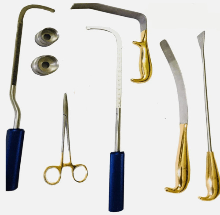 breast surgery instruments set of 8 pcs plastic surgery