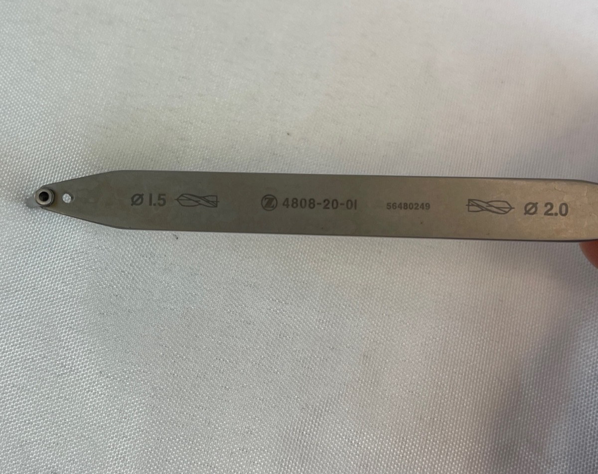 Zimmer 4808-20-01 1.5mm & 2.0mm Double Drill Guide Orthopedics Trauma