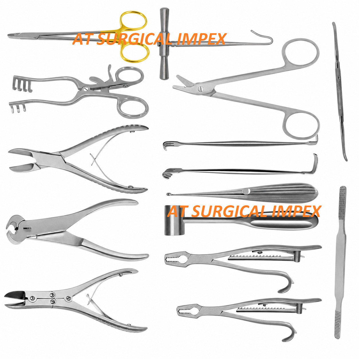 15 Pcs Orthopedic Veterinary Surgery Instrument Kit German Steel Surgical Set