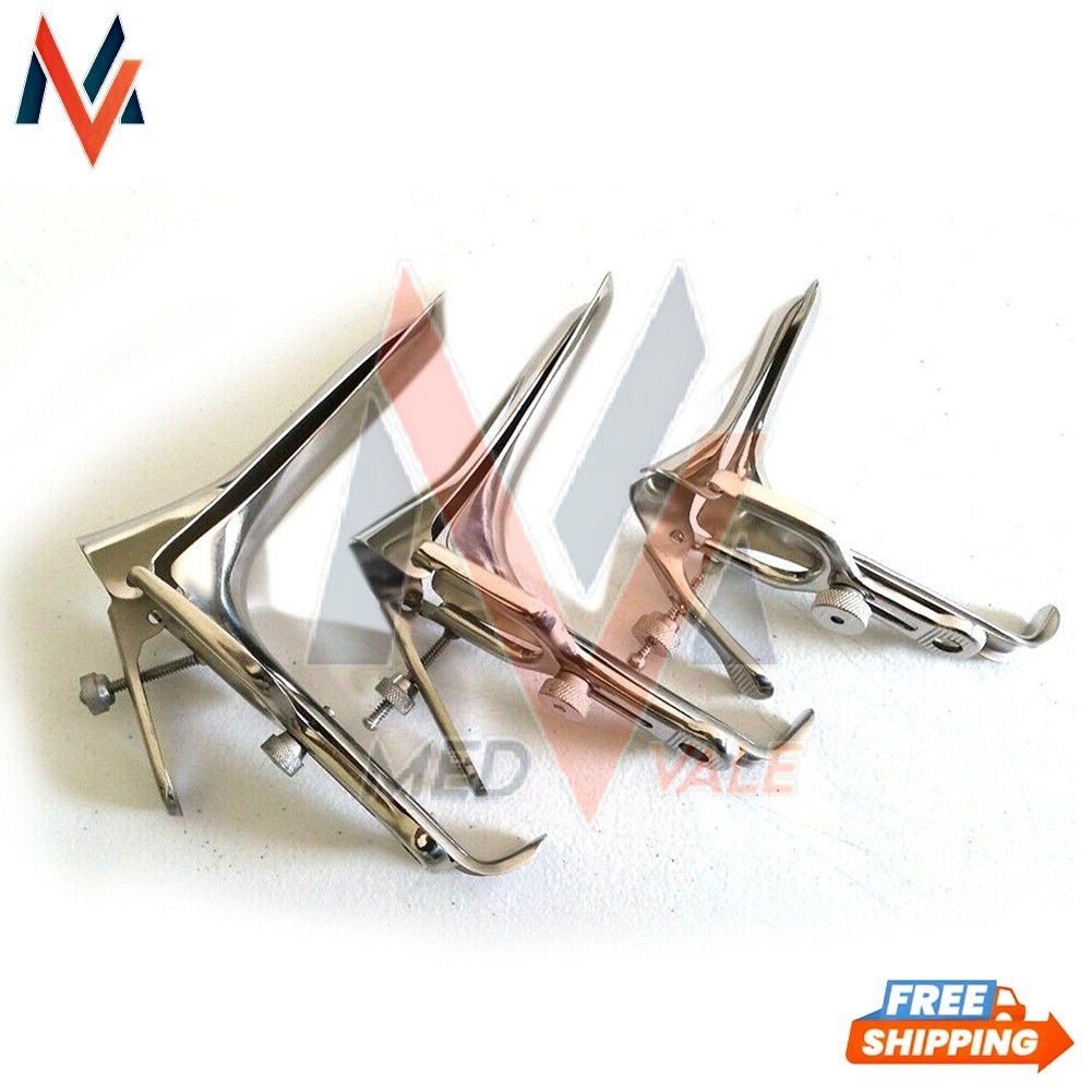 3 MEDIUM LARGE SMALL GRAVES VAGINAL SPECULUM GYNOCOLOGY instrument