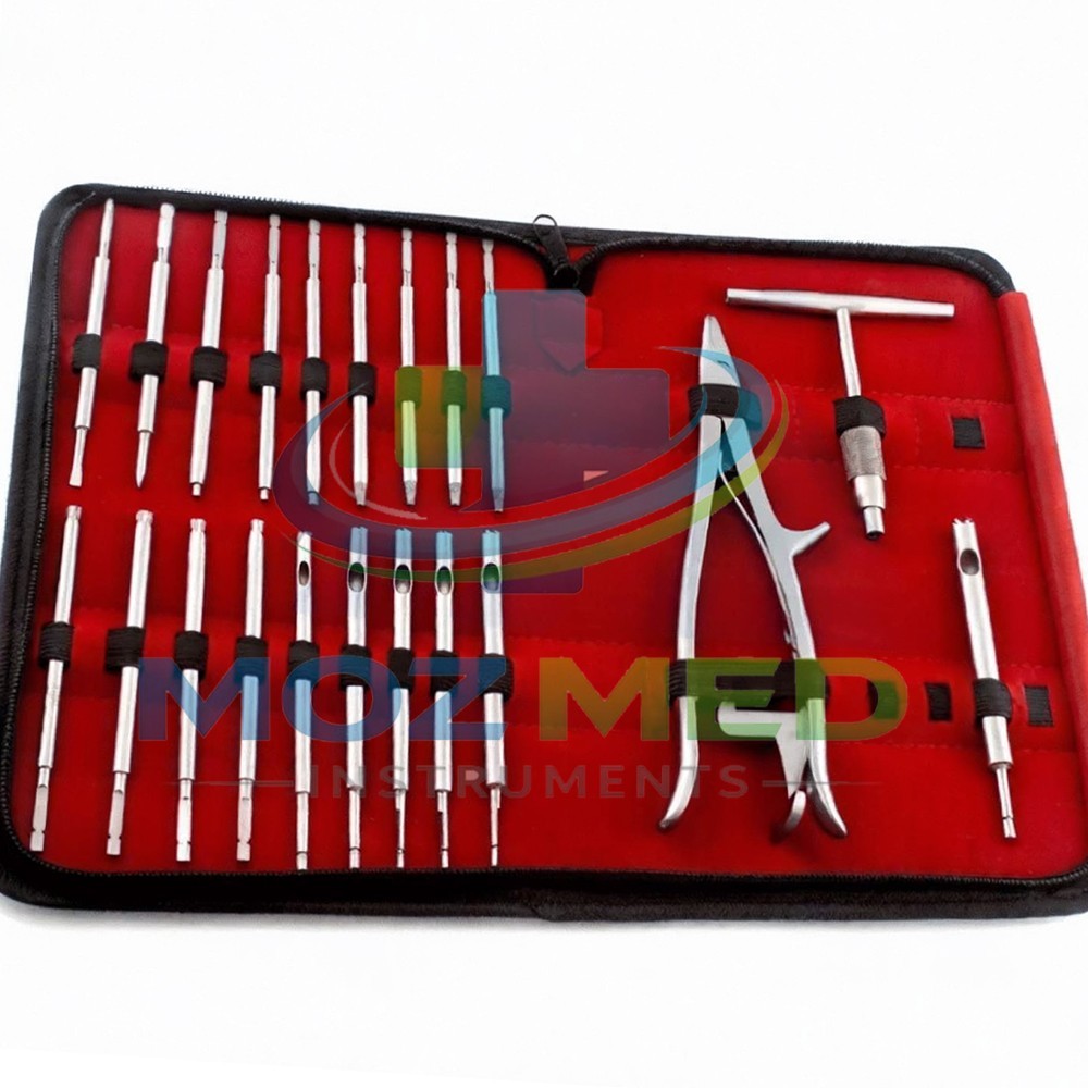 Broken Screw Removal Instrument 19 PCs Set With Case Orthopedics Broken