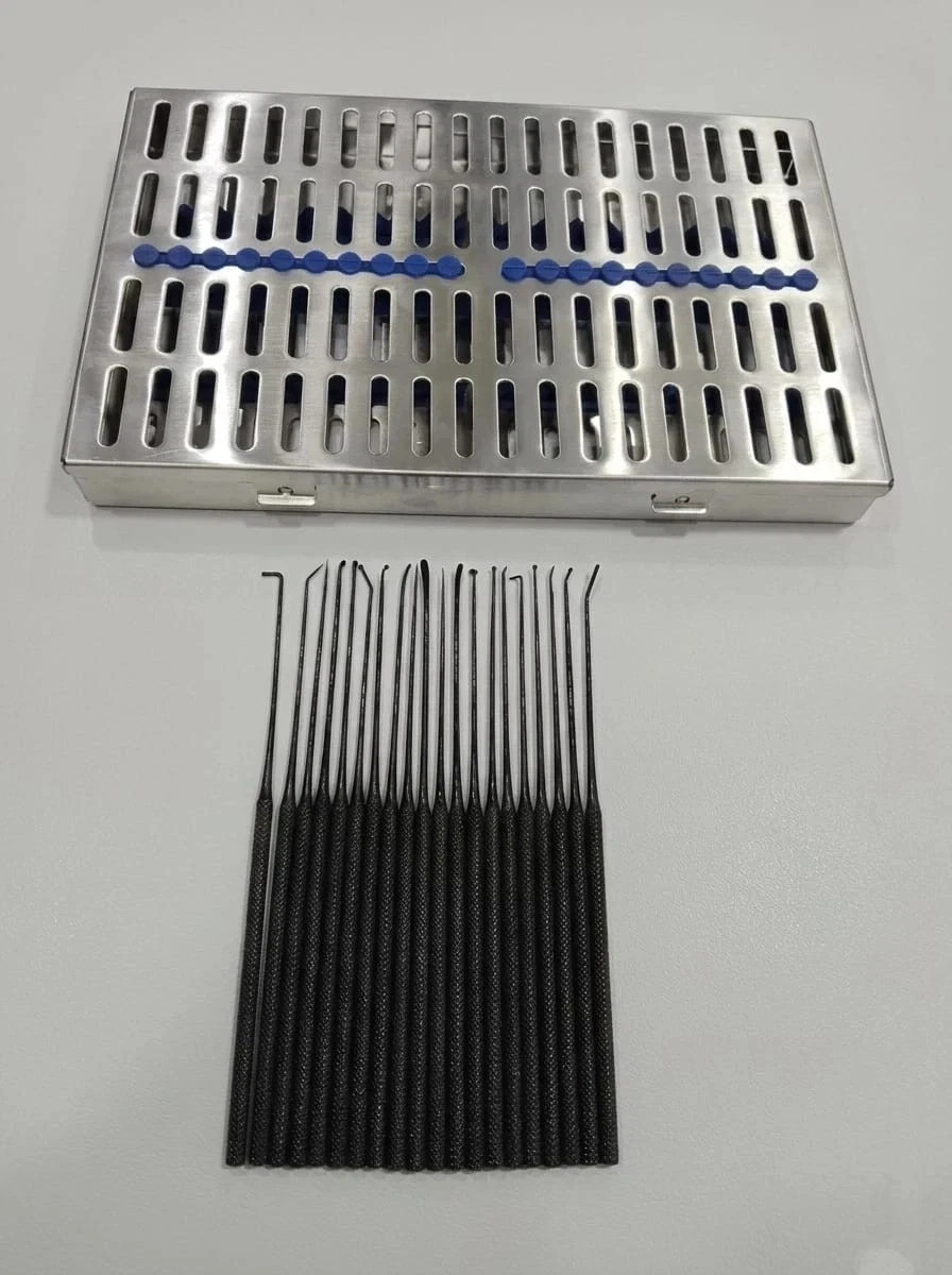 Aesculap Rhoton Micro Dissector Set 20Pcs Black Neurosurgery Instruments
