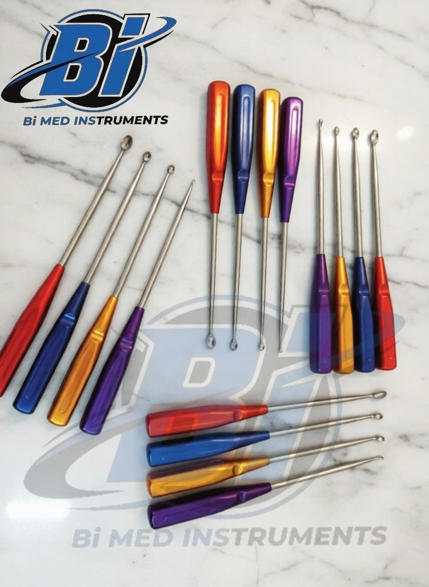 Bone Cervical Curettes Spine Orthopedics Spine Instruments 16 Pcs