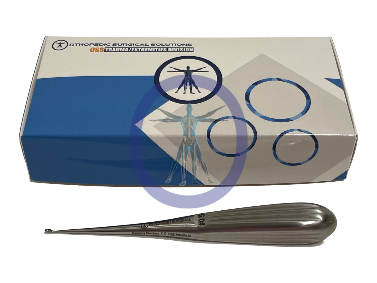 Orthopedic Surgical Bruns Curette 7”, Straight, Oval, # 0/5 *NEW*