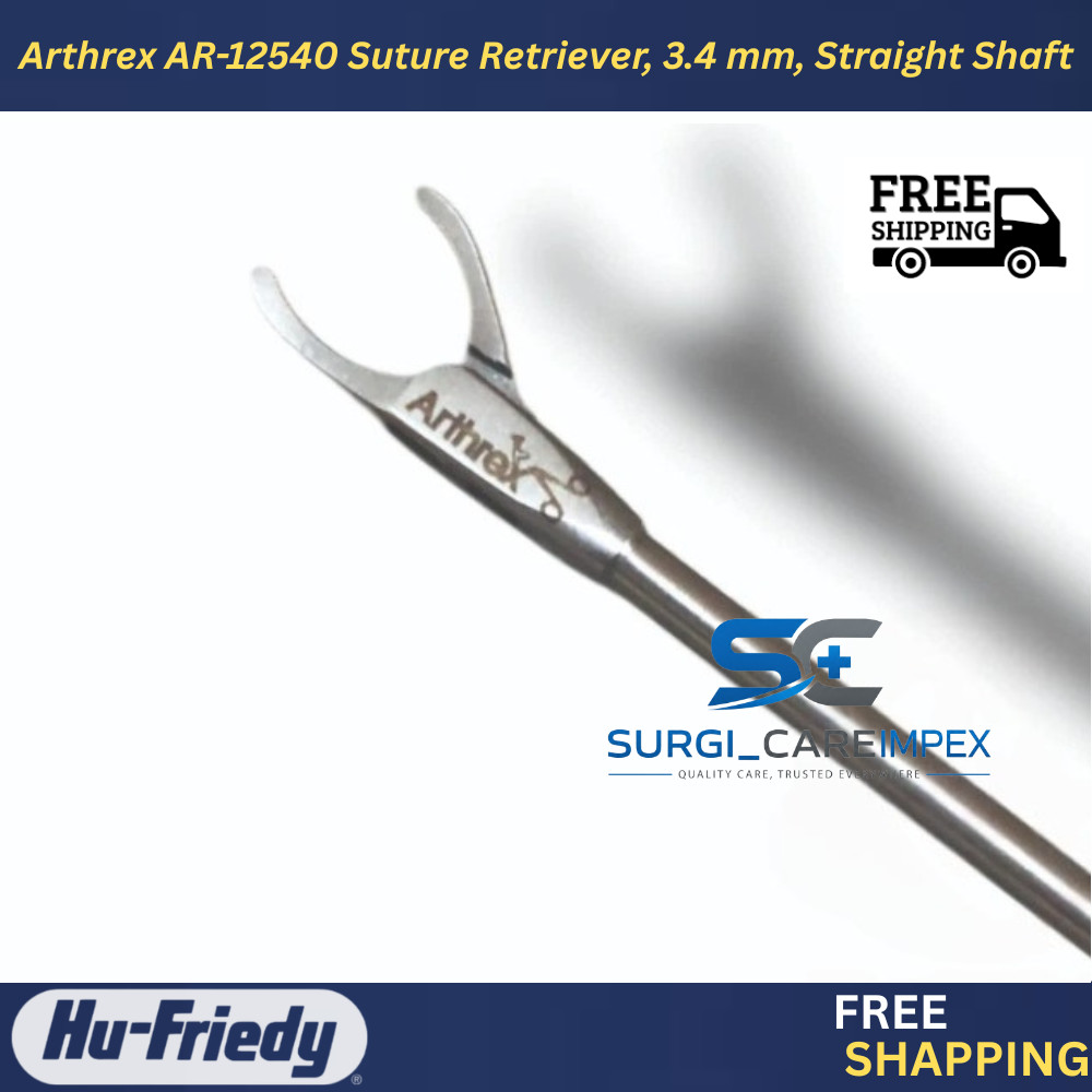 Arthrex AR-12540 Suture Retriever, 3.4 mm, Straight Shaft