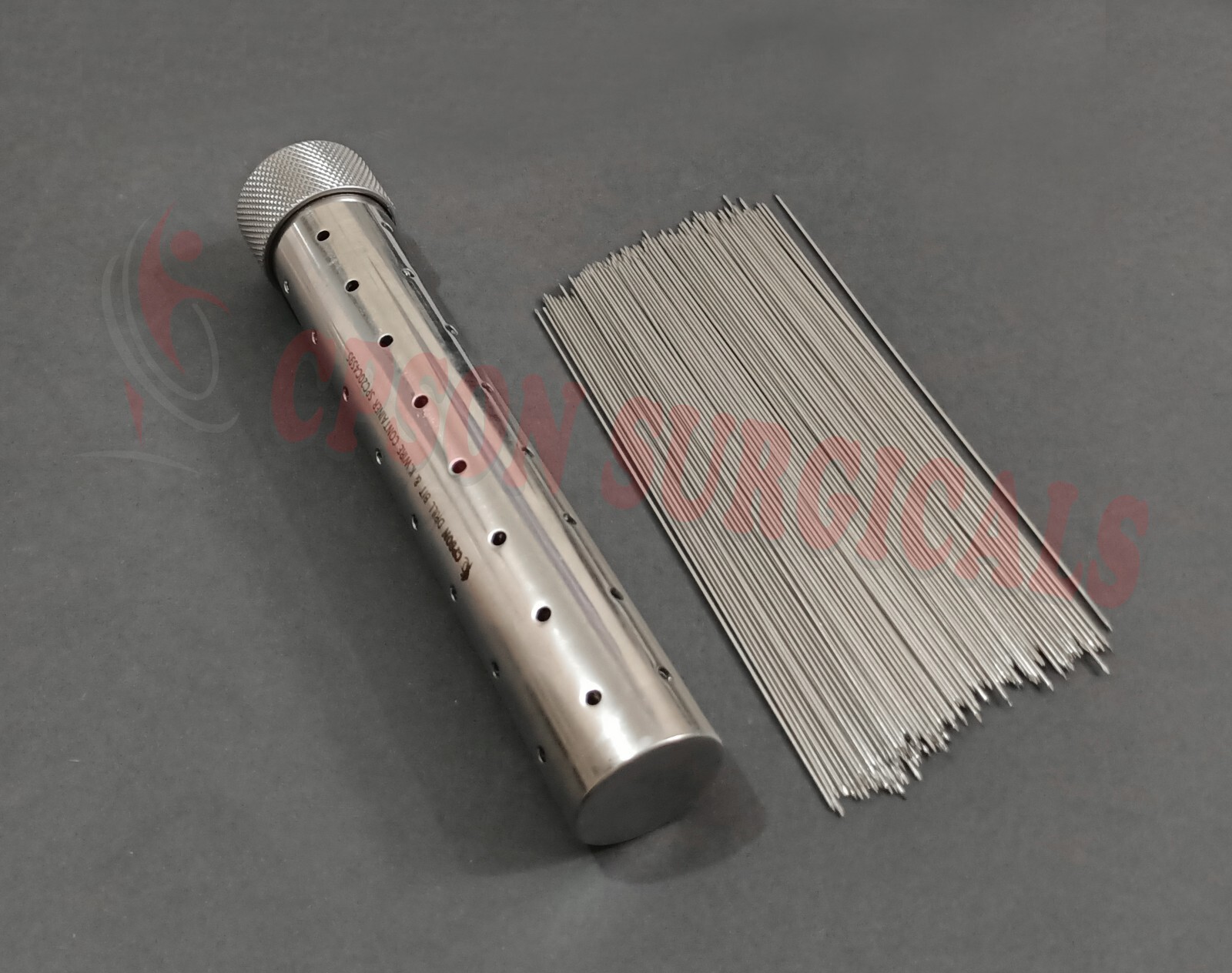 Double Ended K Wire Lot of 50 pcs with Container Surgical Instruments