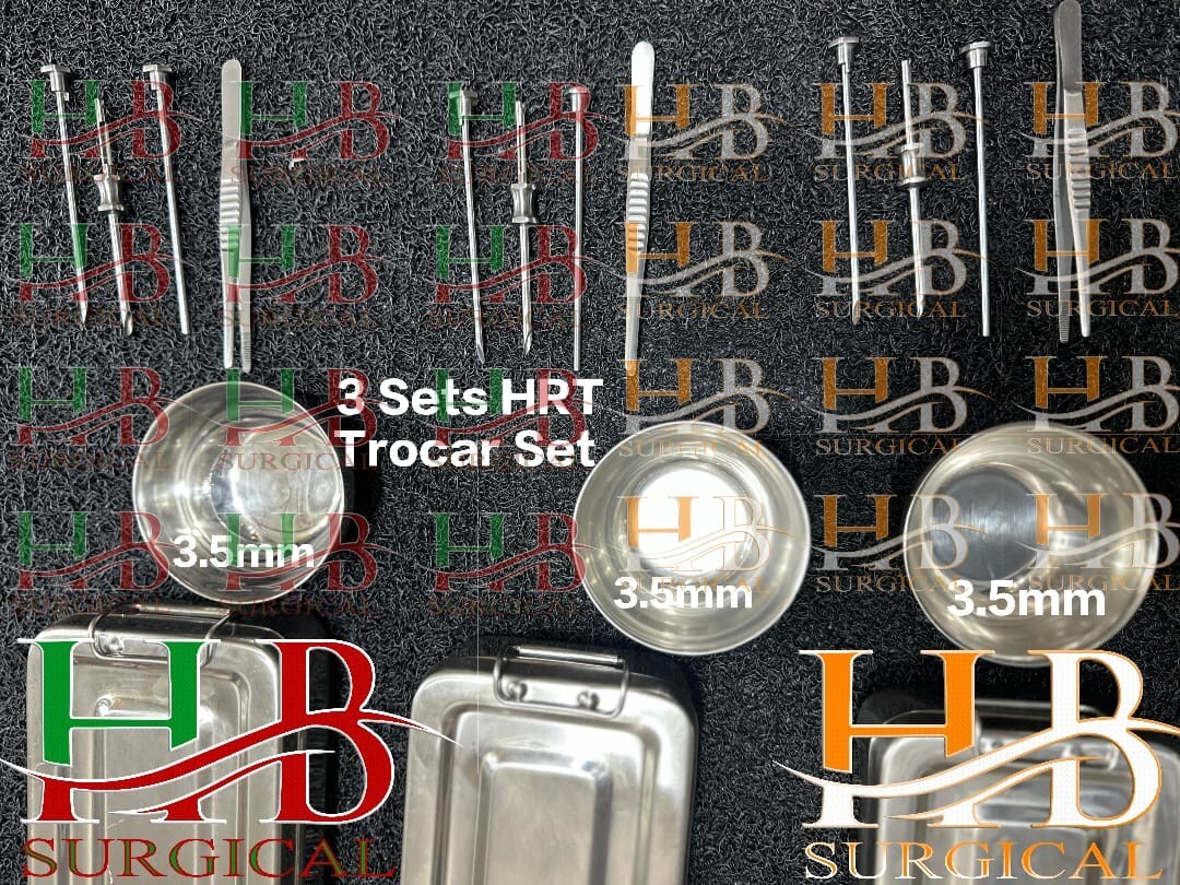 3 HRT Trocar kit 3.5mm 3 kits ,Hormone Replacement Pellet Insertion Kit 3 Sets