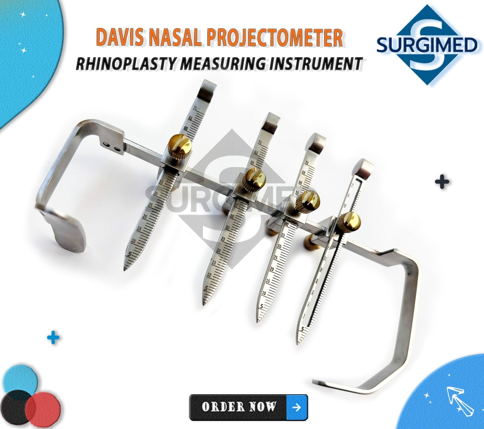 Davis Nasal Projectometer – Rhinoplasty Measuring Instrument Plastic Surgery Use