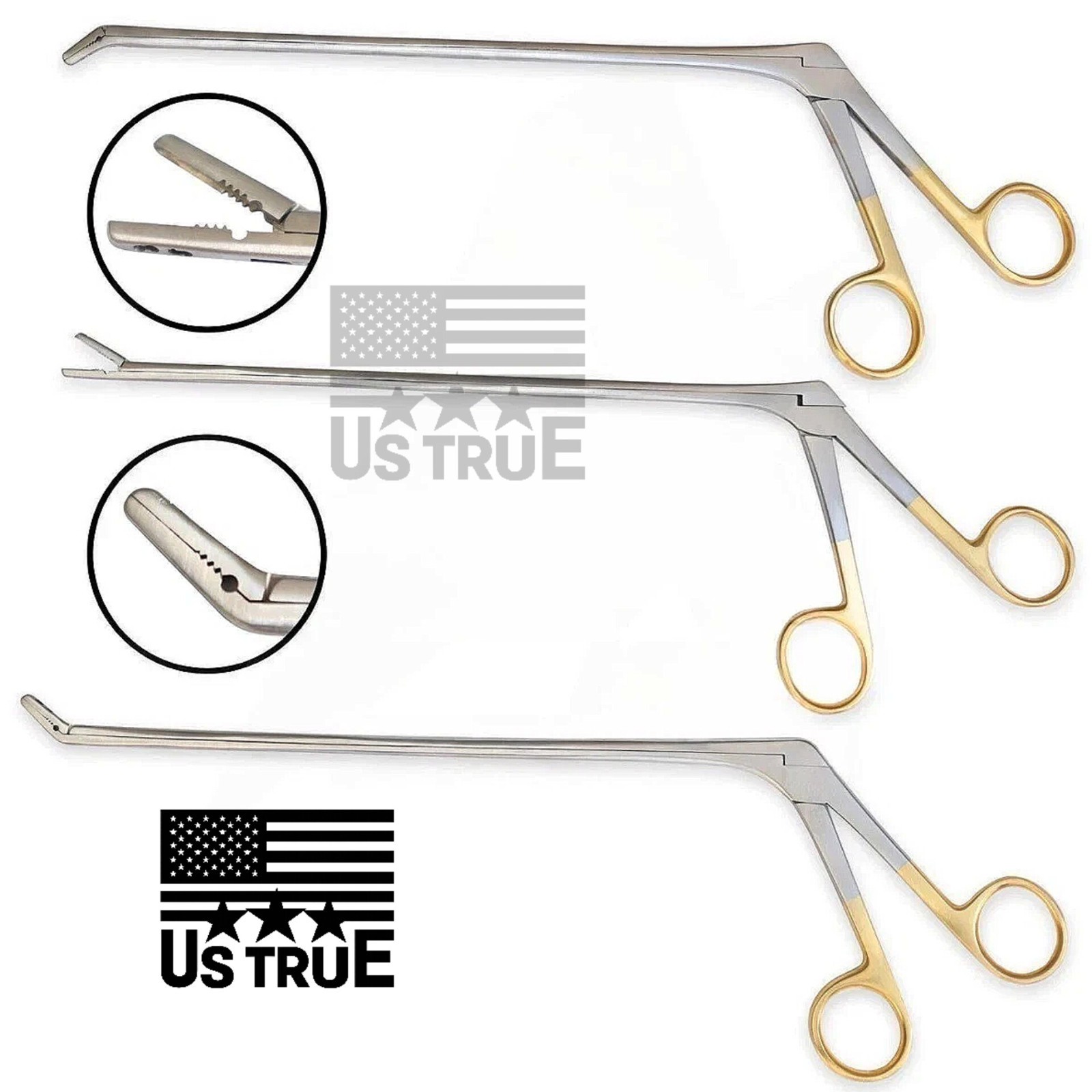 Caspar Intervertebral Disc Rongeur Down Straight Up 3 Pcs Orthopedic Instruments