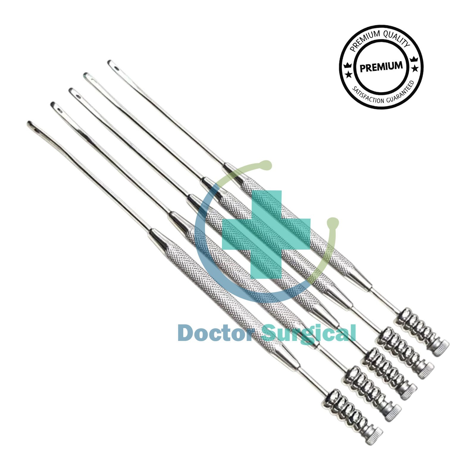 Freer Septum Periosteal Elevator With Suction 2.5mm, 19cm (7½”) Set of 5 Pcs