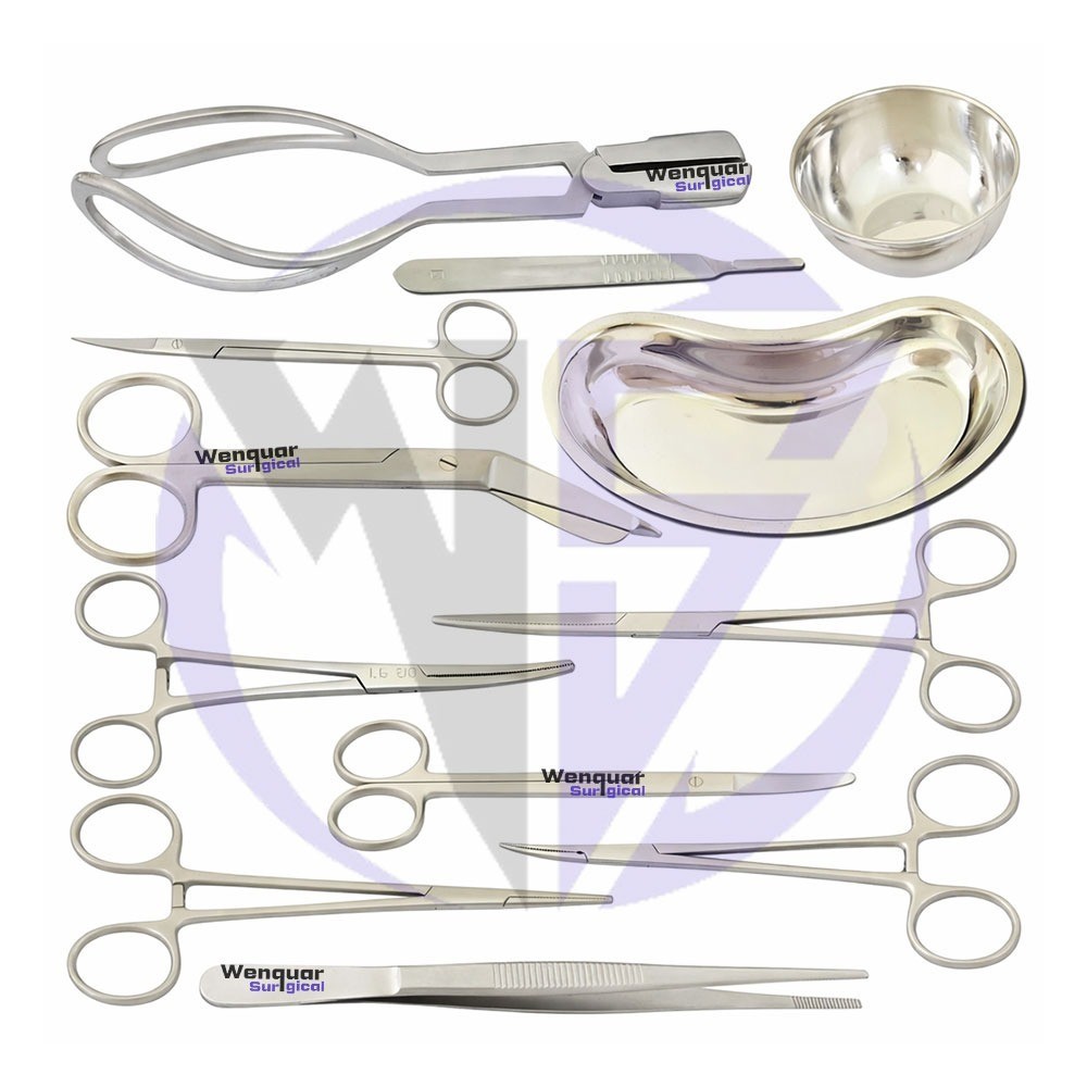 12Pcs Basic Delivery Set Obstetrics & Gynecology Surgical Instruments
