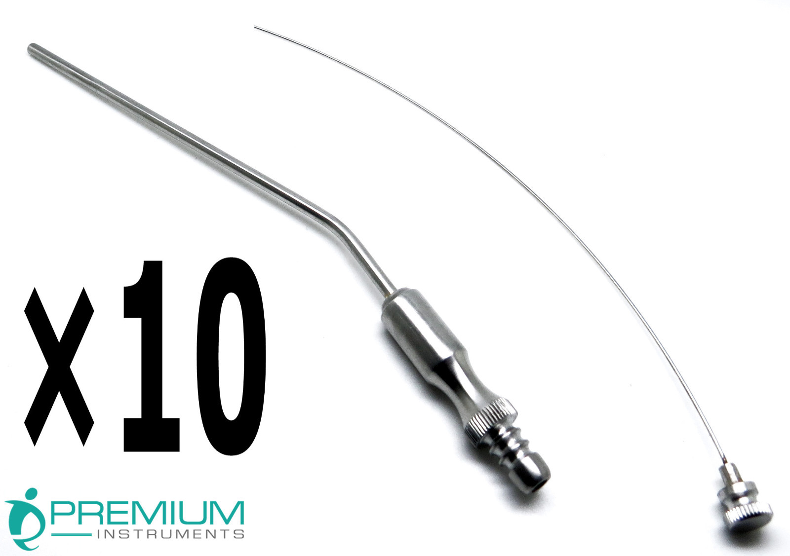 10× Frazier Suction Surgical Tube No. 11 (3.67mm) 7.6″ Diagnostic Instruments