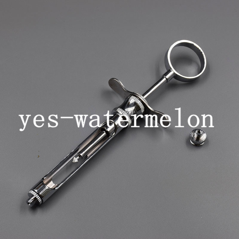 1 Pc Dental Aspirating Syringe Stainless Steel Anesthetic Surgical Instrument