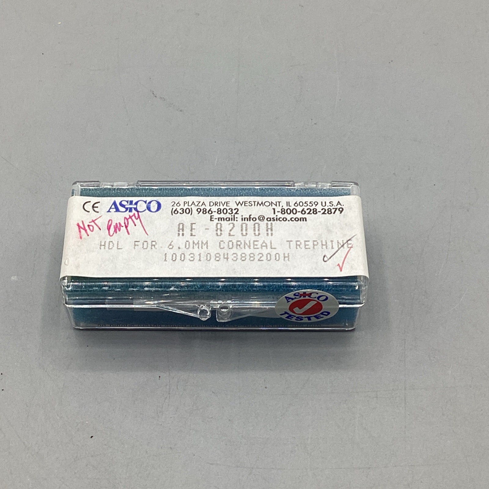 Asico AE-8200H Corneal Trephine 6.0MM-NEW-Factory Sealed