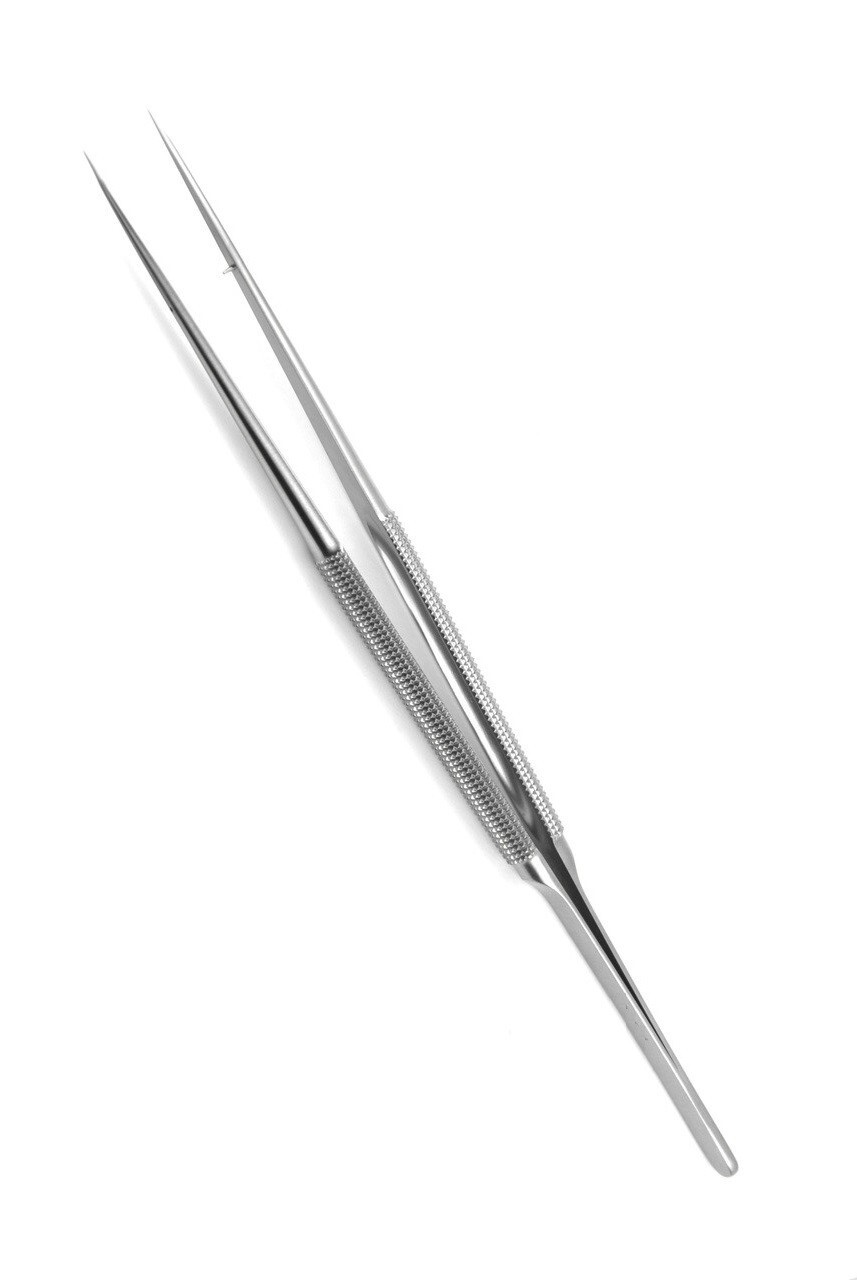 Set of 3 Rhoton Micro Forceps, 7″, Straight, Smooth Tips, 0.3 mm wide