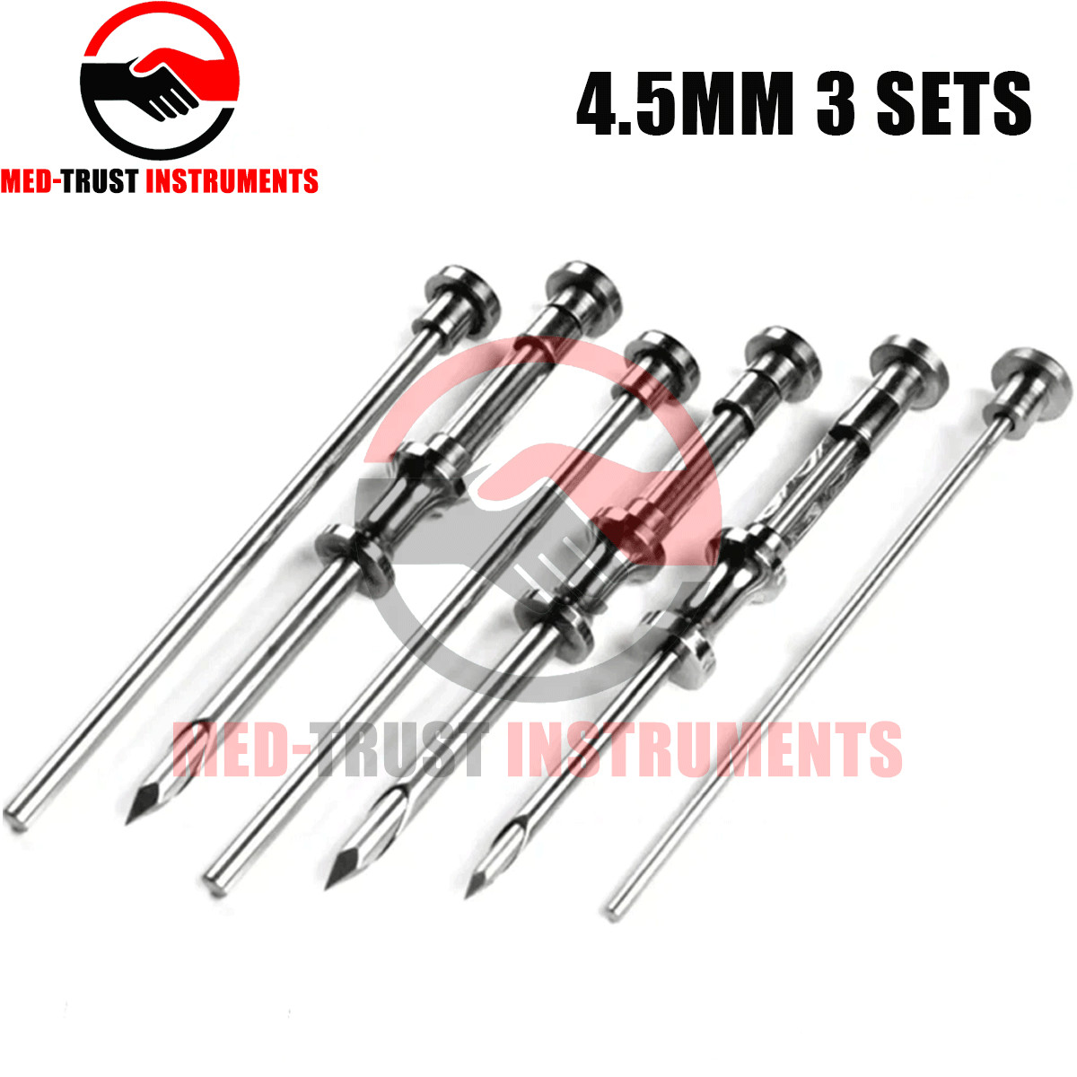 3 sets HRT Trocar 4.5mm Hormone Replacement Pellet Insertion Trocars