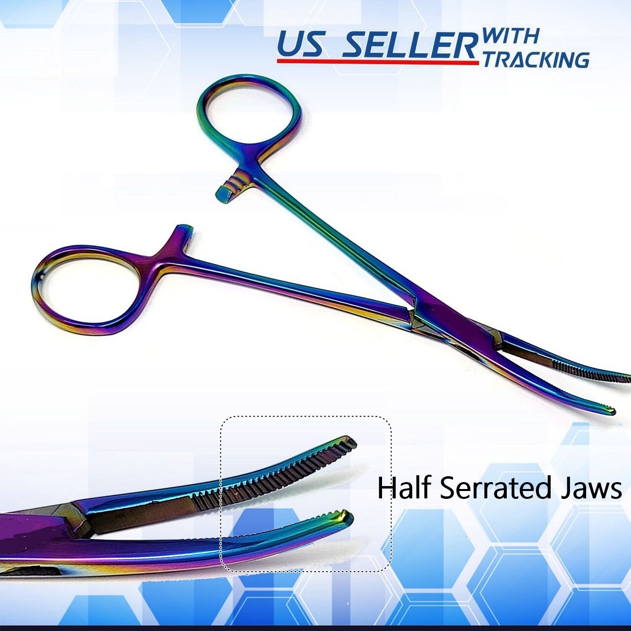 Surgical Homeostatic Clamp Kelly Forceps Tissue Dental Locking Hemostat CRV 5.5″