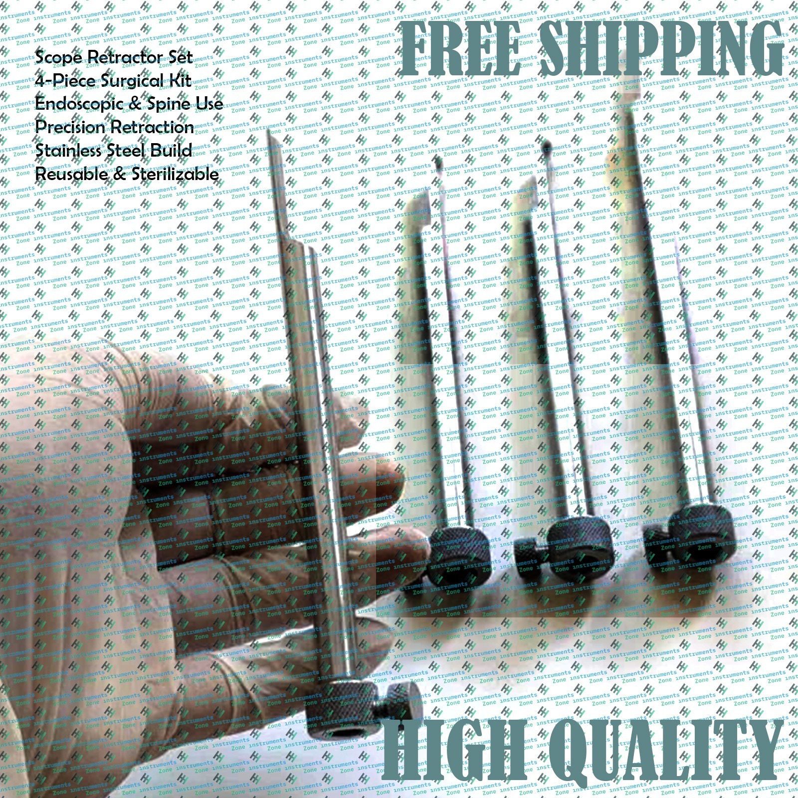 4 Pcs Scope Retractors Set Surgical Instruments For Endoscopic & Spine Surgery