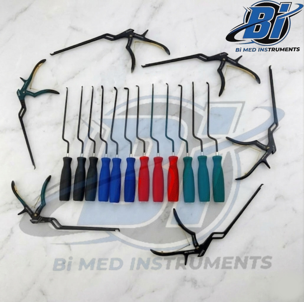 Mis lumbar spine surgery curettes & Kerrison Rongeur 18 Pcs Set Premium Quality