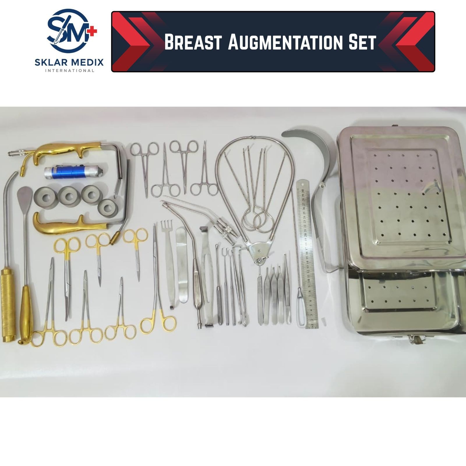 Breast Augmentation Surgery Instrument Set Plastic Surgery Retractors Kit 40 PCs