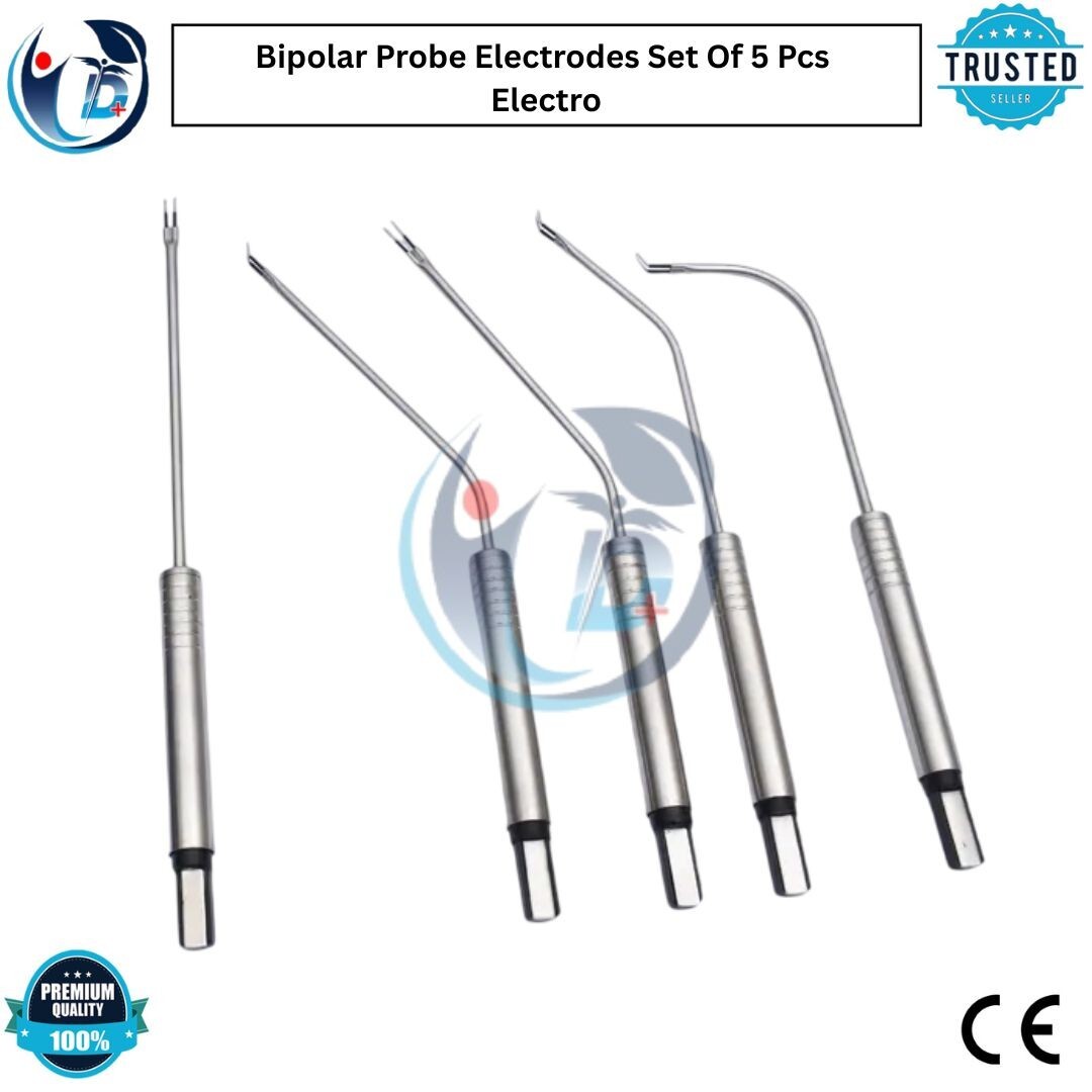 Bipolar Probe Electrodes Set Of 5 Pcs Electro Surgical Instruments