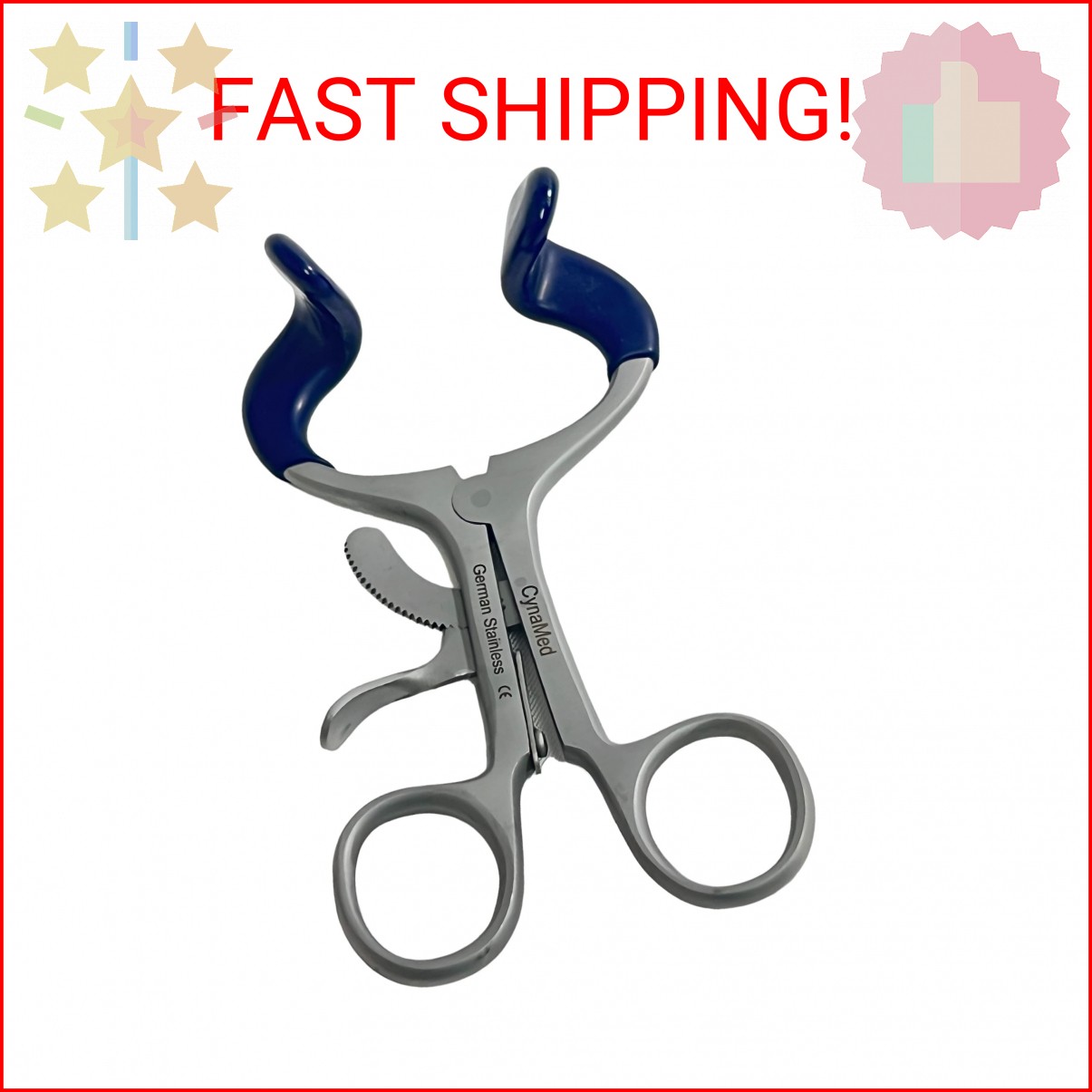 New German Grade Molt Mouth Gag Blue 4.5″ Dental Veterinary Instruments
