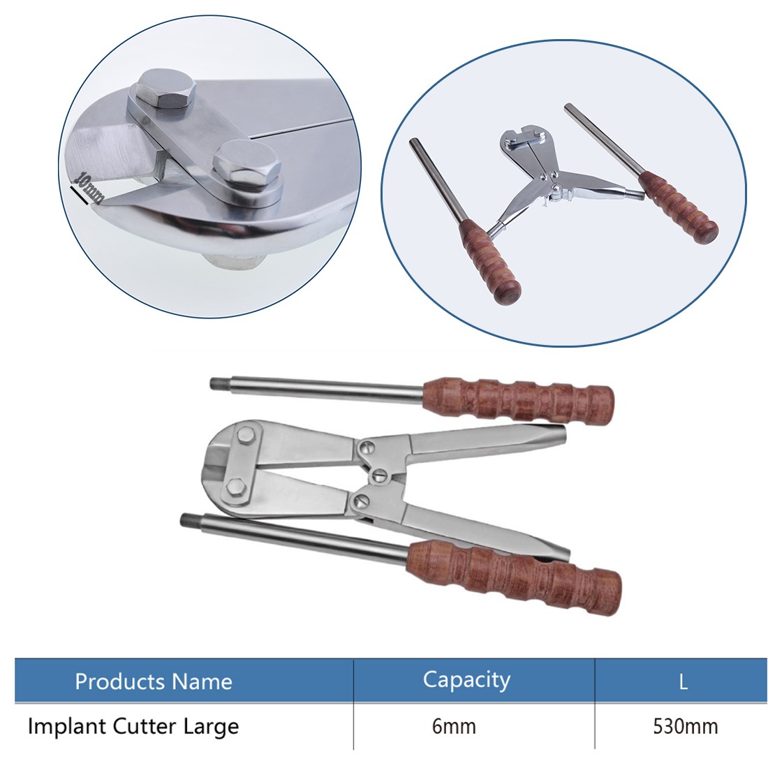 Veterinary Bone Pin Cutter Wire Plier Detachable Autoclavable Handles