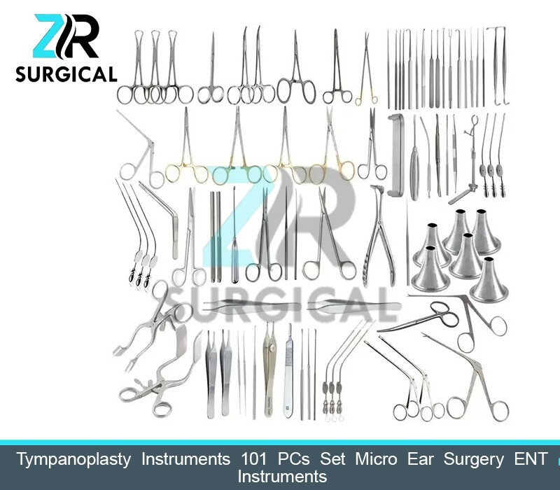 Tympanoplasty Instruments 101 PCs Set Micro Ear Surgery ENT Instruments