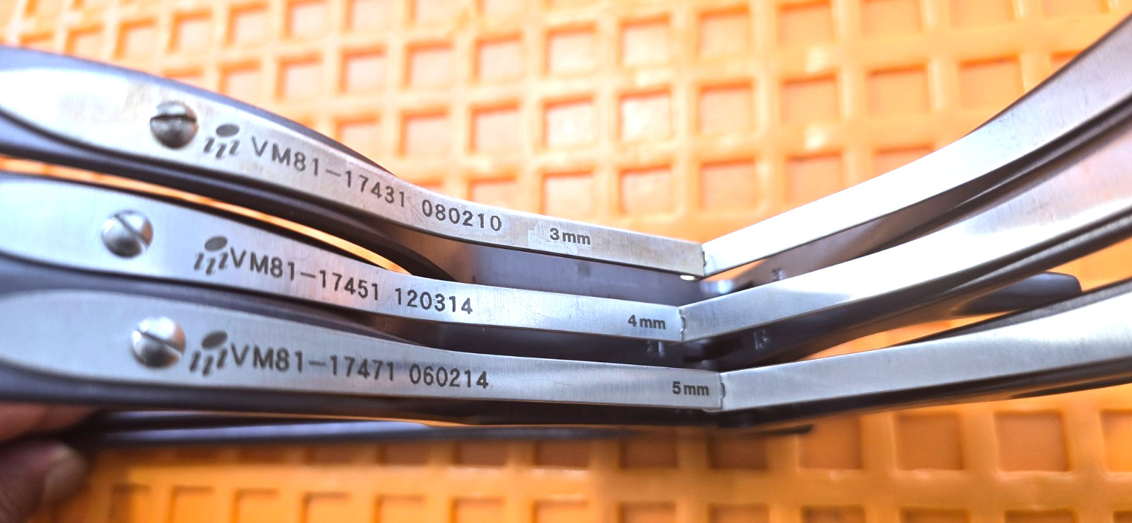 V.Mueller Orthopedic Spurling Kerrison Rongeurs 3,4,5mm Up 40 Degree Set of 3