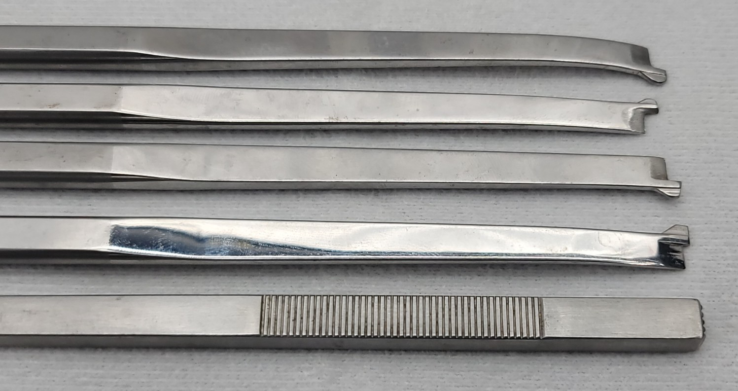 5x Micrins Anderson Osteotome 8″ with Single Guard