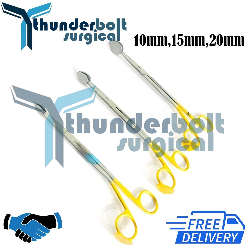 Trepsat Facial Flap Dissector scissors set of 3pcs,10mm,15mm,20mm Total Length